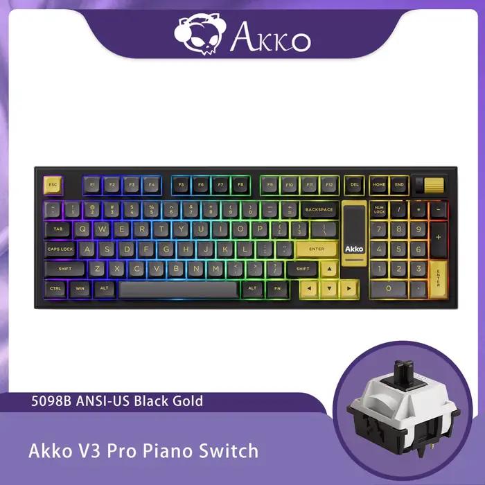 Clavier de jeu mécanique sans fil Akko 5098B avec écran TFT, bouton vertical 96 prédire, joint rétro