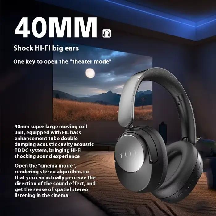 FICanon-Casque sans fil Key Max, réduction active du bruit, Bluetooth 5.4, longue durée de vie de la