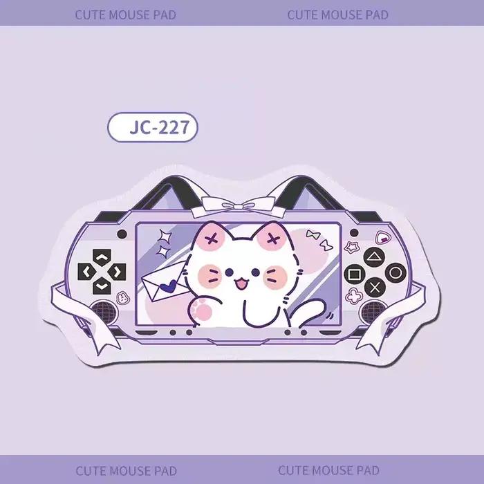 Grand tapis de souris Kawaii pour clavier de jeu, tapis de souris mignon avec oreilles de chat, tapi