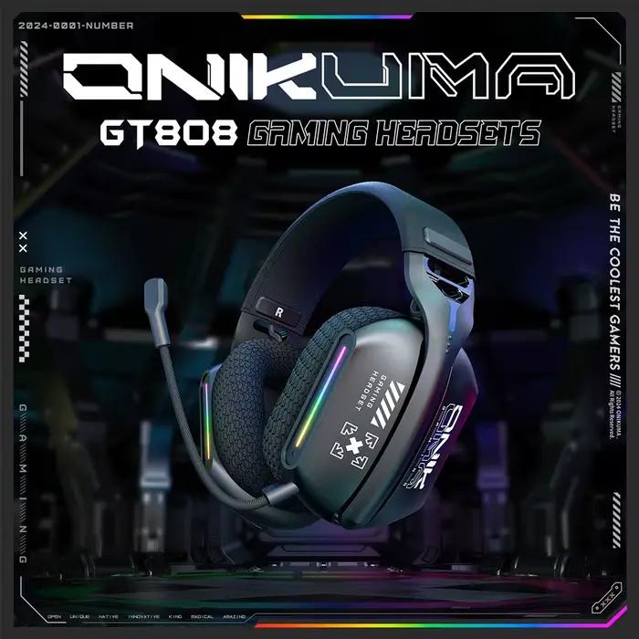 Casque de jeu sans fil : 2,4 G/filaire/Bluetooth 3 modes, micro HD pliable, coussinets d'oreille sou