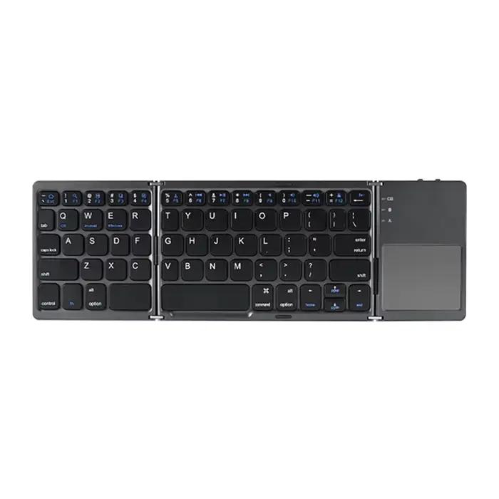 Clavier pliable Portable, Mini clavier Bluetooth sans fil, pavé tactile, pour Windows, Android, IOS,