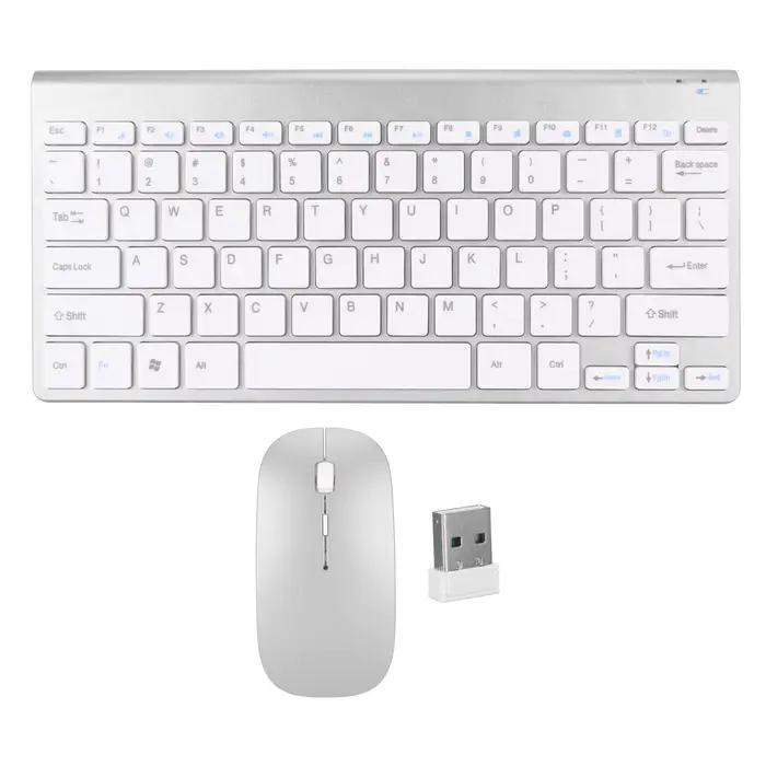 Kit clavier et souris sans fil 2.4 ghz, mince et silencieux, intelligent, avec récepteur USB, pour m
