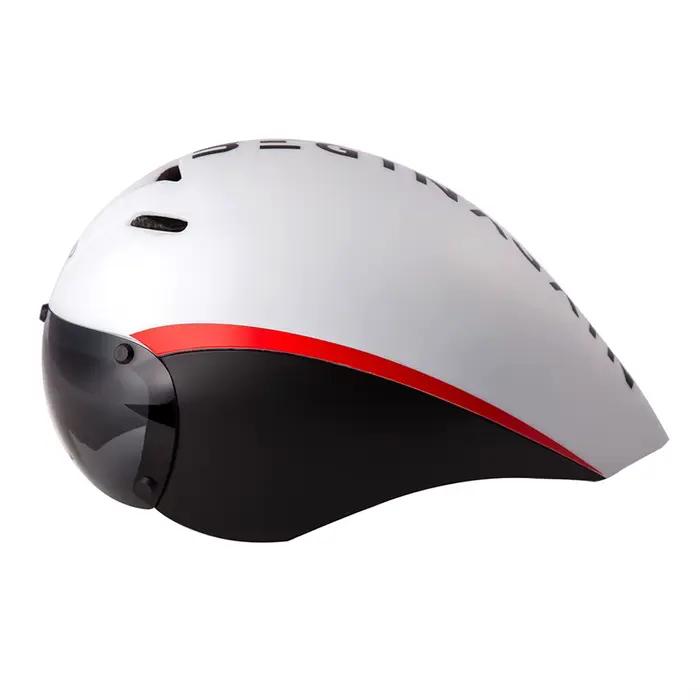 Casque de cyclisme de course TT de conception aérodynamique avec lunettes casques de vélo de route p