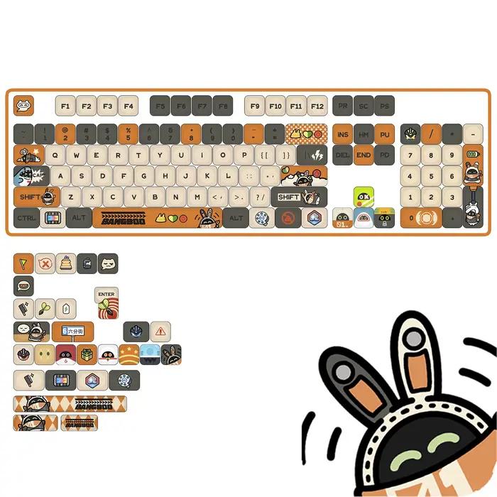 KBDiy Shine Through Keycaps ChronoWander, mignonnes touches d'Anime en PBT, profil KOA Alice ISO, pe