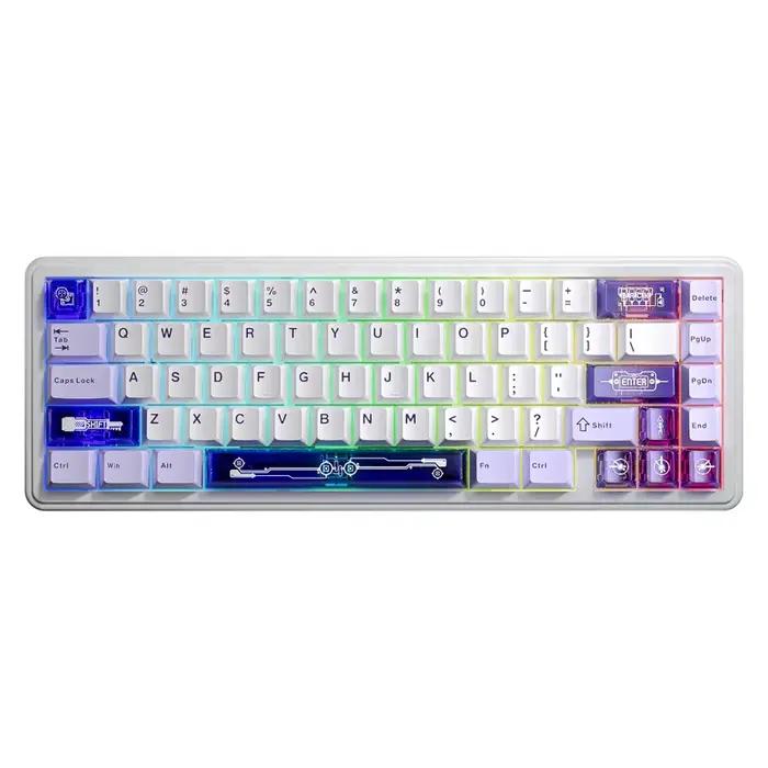 Clavier mécanique filaire AULA King68 65% avec montage par joint, latence de 0,125 ms, interrupteurs