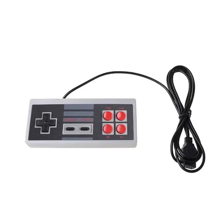 Manette de jeu à 4 boutons pour consoles de jeux vidéo rétro 8 bits, mini stick NES, sans fil rouge 