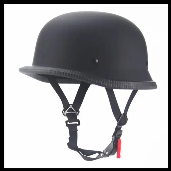 Casque de soldat allemand moto pour Harley rétro semi-casque casque de moto Certification d'été casq