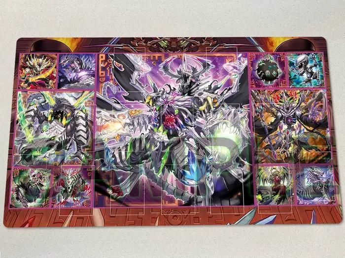 YuGiOh Mementoal Tecuhtlica-mat de jeu de création combinée King Angwitch Twin Dragon TCG CCG tapis 