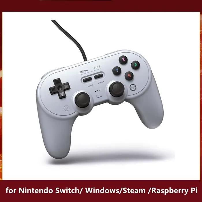 8BitDo Pro 2 manette de jeu filaire contrôleur USB pour Nintendo Switch Windows Steam Raspberry Pi N