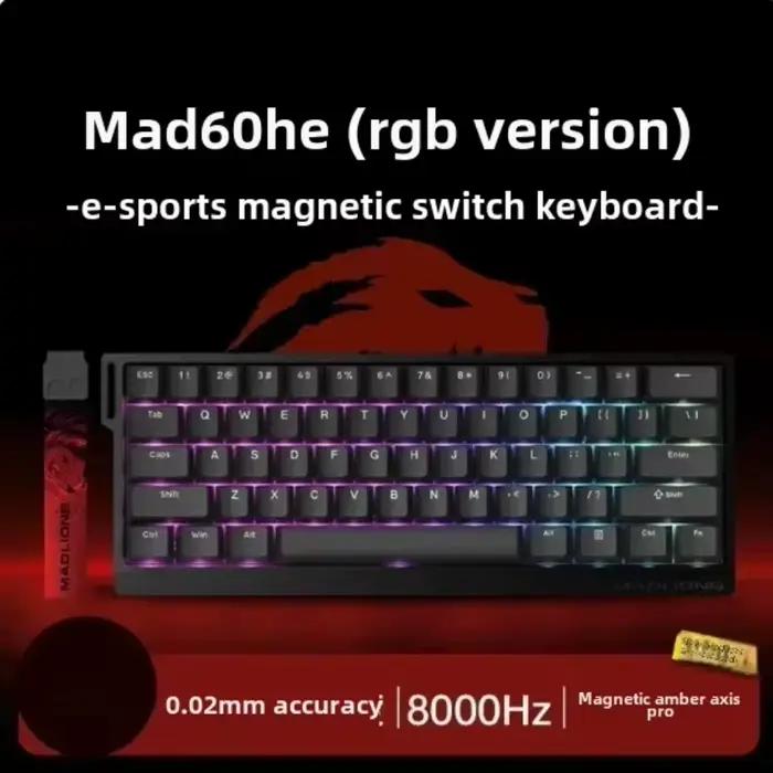 MADLIONS MAD 60/68HE clavier à interrupteur magnétique de jeu filaire 61/68 touches Web Drive 8K ret