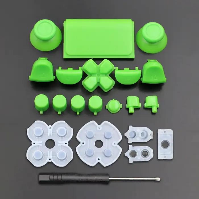 Kit de réparation de contrôleur PS4 Pro Slim JDS/JDM-040, capuchons de Joystick d-pad R1 L1 R2 L2 AB