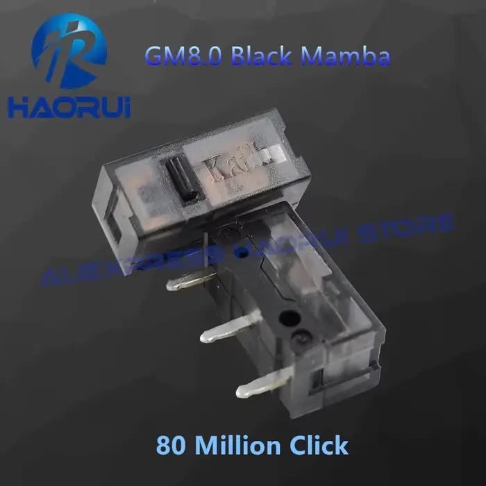 2 pièces nouveau produit Kailh GM8.0 noir Mamba lame blanche Micro interrupteur 80 millions/90 M/100