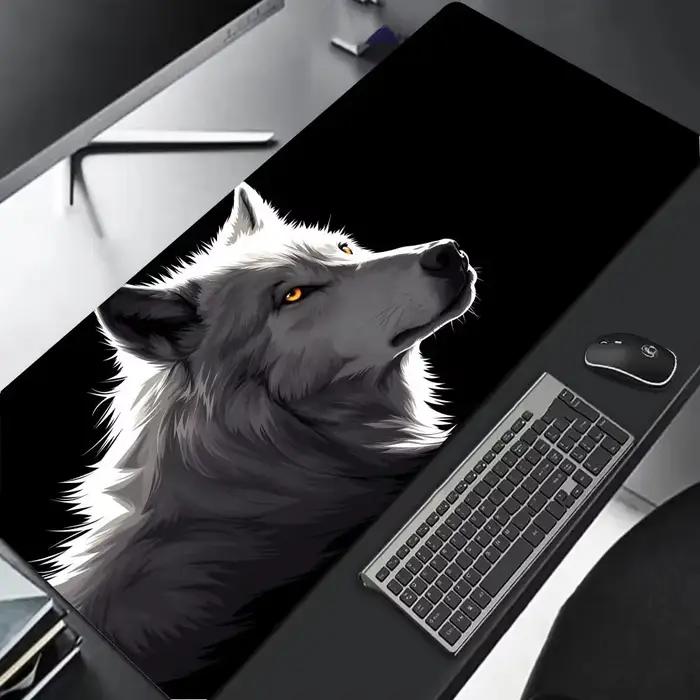 Tapis de souris PAD WOLF LS, pour joueur de jeu autour de la souris noire, tapis de Table Xxl