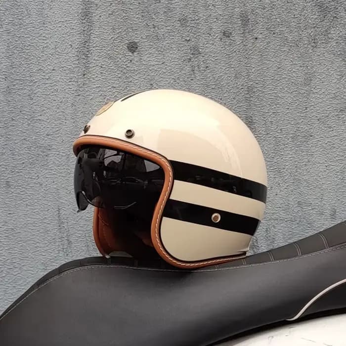 Casque de moto ouvert rétro 3/4 ORZ 301, léger, pour adultes, casque jet Vantage pour hommes et femm