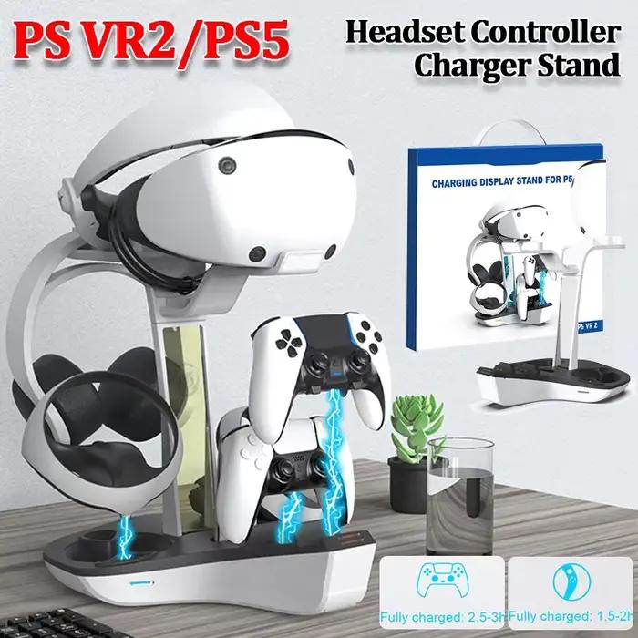 Station de charge S6 pour PS5 PS VInter, support de casque, contrôleur, chargeur, indicateur lumineu
