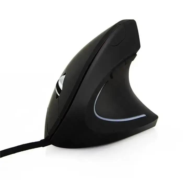 Souris optique verticale conception ergonomique 4 niveaux DPI réglable USB LED souris de jeu filaire