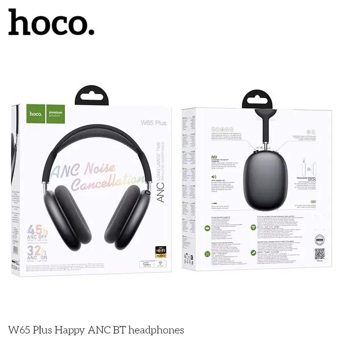 HOCO W65 Plus ANC réduction du bruit Bluetooth casque sur l'oreille sans fil grand écouteur Hifi son