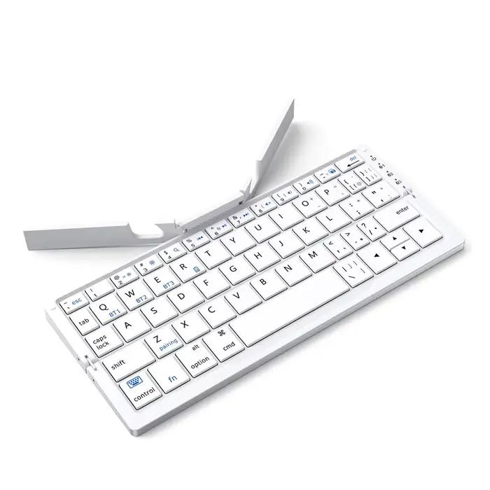 Clavier pliable sans fil portable avec support de téléphone, Bluetooth, aste, ultra-mince, iPad, iPh