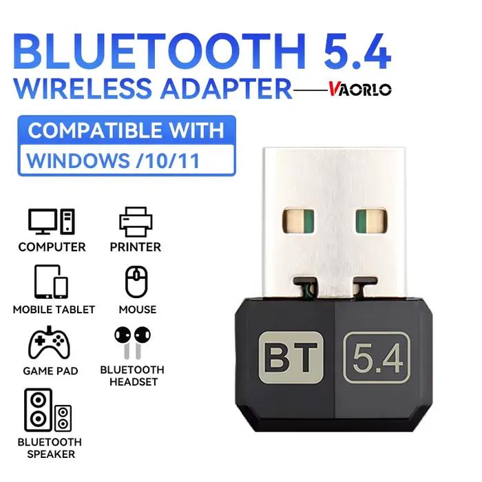 Adaptateur USB Bluetooth 6.0 (LPM : 14,5X) et dongle Bluetooth 5.4 (13X) pour PC Windows 11/10/8.1. 