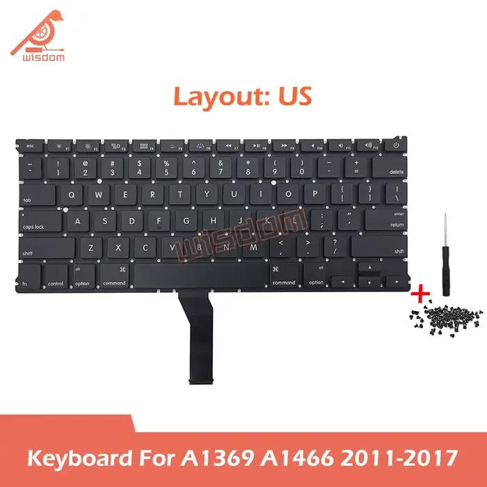 Clavier d'ordinateur portable A1369 A1466 pour Macbook Air Retina 13 "A1466 claviers de remplacement