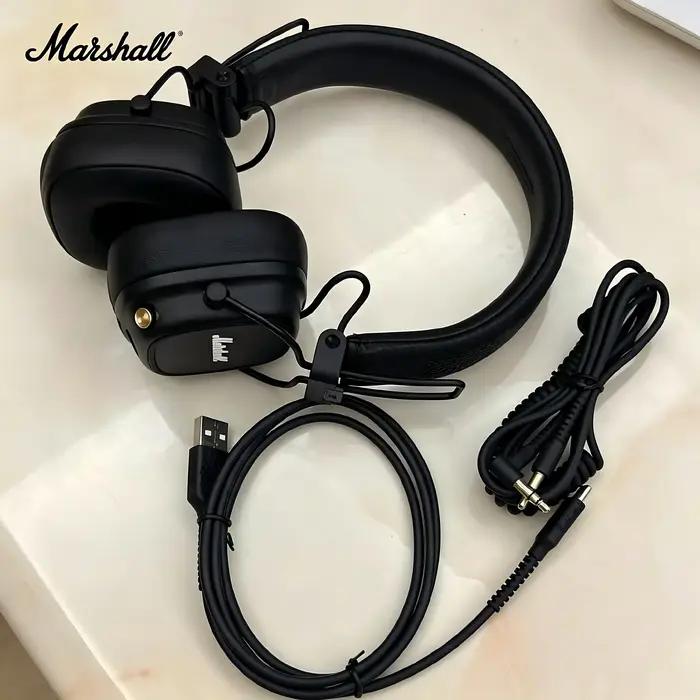 Casque Bluetooth supra-auriculaire Marshall Major V sans fil, basses profondes, pliable, avec microp