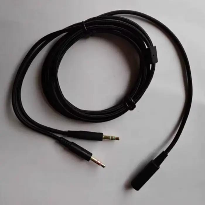 Câble d'extension audio 2 en 1 Gcell-Replacement 3,5 mm pour casque de jeu HyperX Cloud II/Alpha/Clo