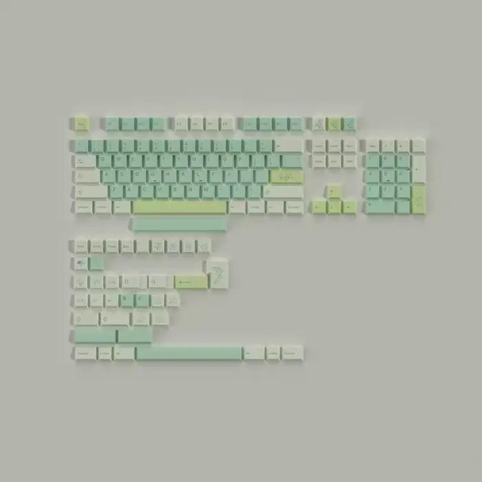 Capuchons de touches thème Ginkgo, 143 touches, pour clavier mécanique, profil Cherry personnalisé, 