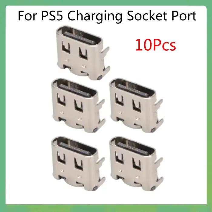 10 pièces pour PS5 prise de charge Port remplacement pour Sony Playstation 5 contrôleur trou d'alime