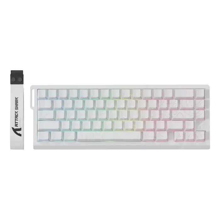 ATTACK SHARK X68 PRO HE clavier de jeu à déclenchement rapide sans fil taux d'érollage 8K échange à 