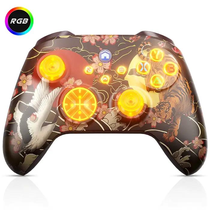 Manette de jeu sans fil Wi-Fi RGB à effet Hall pour Xbox One/S/X/Series S/X/PC, avec gyroscope 6 axe
