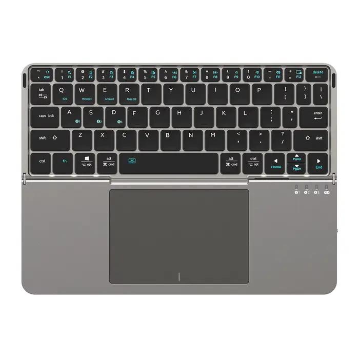Nouveau modèle multifonctionnel pliable Bluetooth 5.0 clavier avec pavé tactile et support de téléph