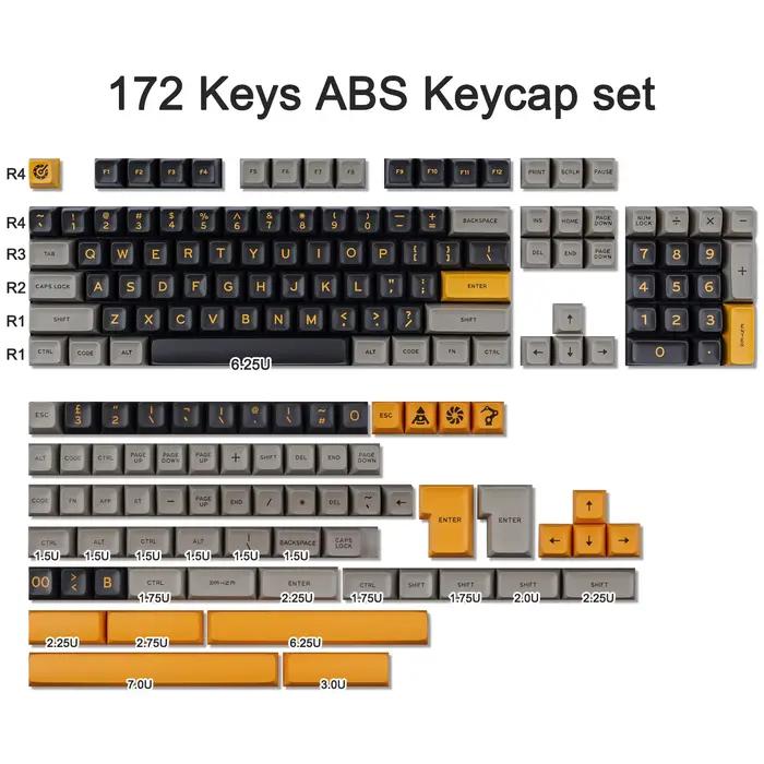 GMMK Pro-Capuchons de clavier ABS double injection, profil SA, barre d'espace 6,25U 7U, touche d'ent