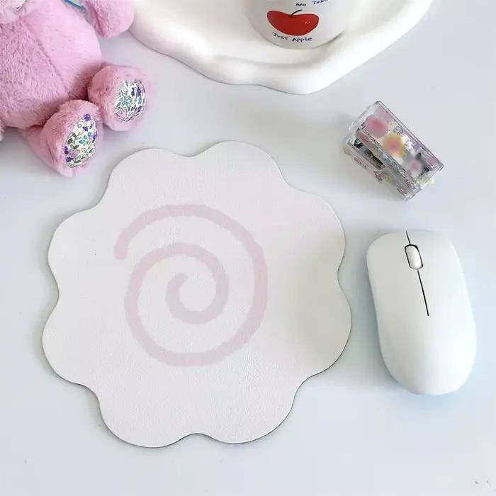 Tapis de Souris en Cuir Style Japonais Mignon, Imperméable, pour Bureau, Étude, Dortoir, Clavier d'O