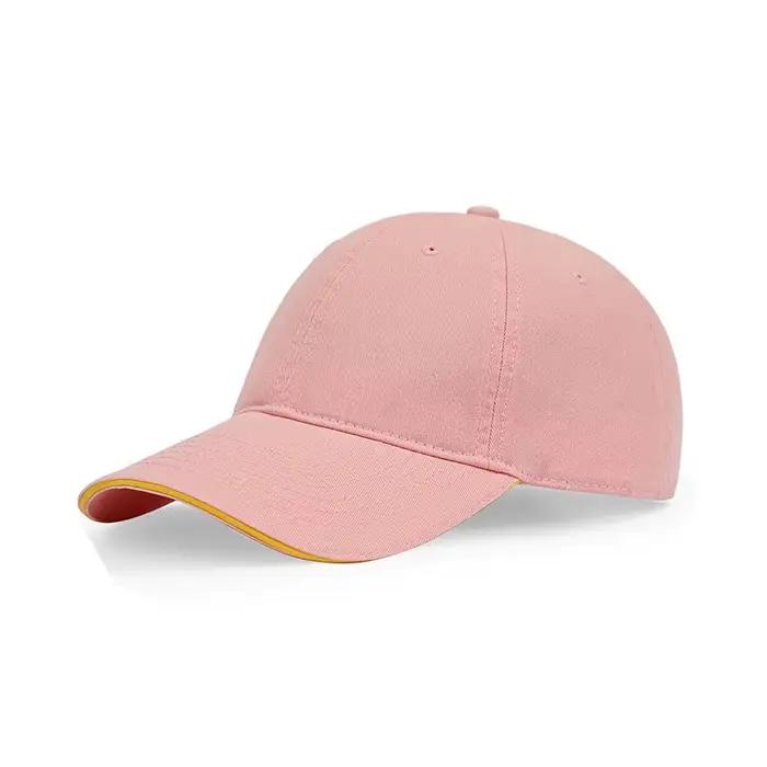 Casquette de baseball personnalisée avec logo, visière sandwich, broderie de qualité supérieure, cas
