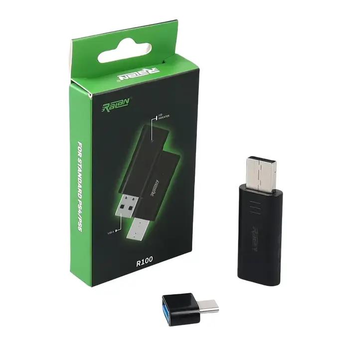 Convertisseur de manette de jeu récepteur USB, adaptateur de contrôleur 5.3 Compatible Bluetooth, ad