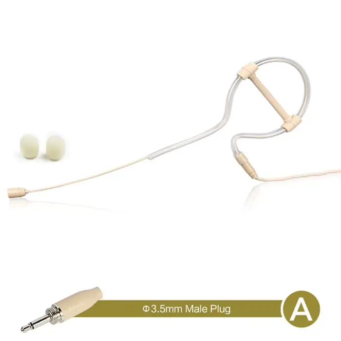 Casque réglable omnidirectionnel professionnel, beige, crochet d'oreille unique, micro de sauna, mic