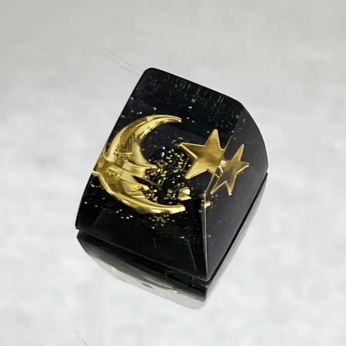 Artisan personnalisé bricolage clavier mécanique résine Keycaps joli soleil et lune/étoiles concepti