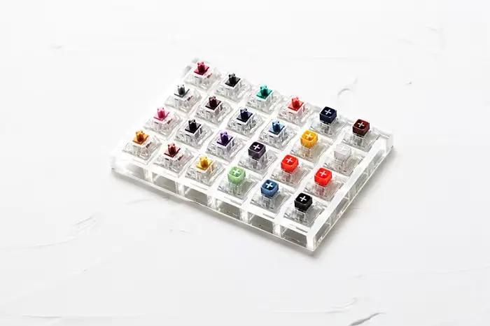 Testeur de 24 interrupteurs avec base acrylique, capuchons de touches vierges pour clavier mécanique