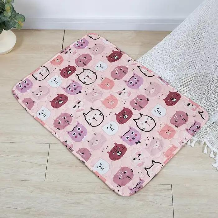 Tapis de pipi lavable pour animaux de compagnie, tapis réutilisable pour chiens, lit d'urine lavable