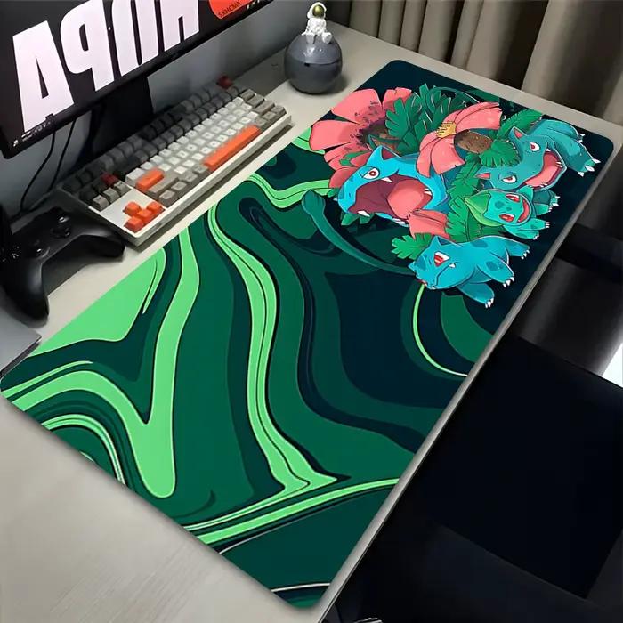 Grand tapis de souris Anime P-Pokemon Bulbasaur, accessoires pour PC, tapis de clavier, tapis de sou