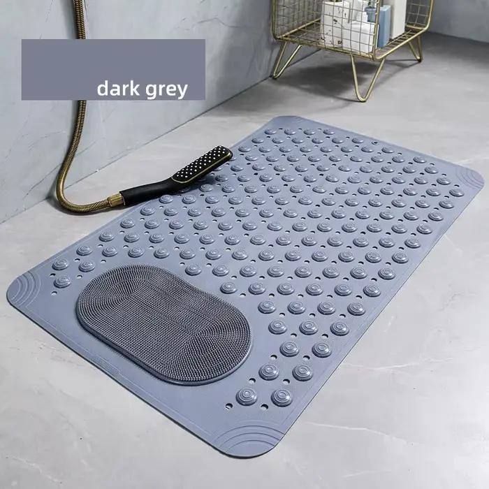 Tapis de bain en PVC antidérapant bleu clair avec nuages de massage 0 8 cm d'épaisseur 2600 g m2 mot