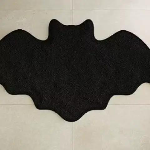 VIKAMA Tapis anti-dérapant en forme d'araignée noire pour Halloween, adapté aux salles de bain, tapi