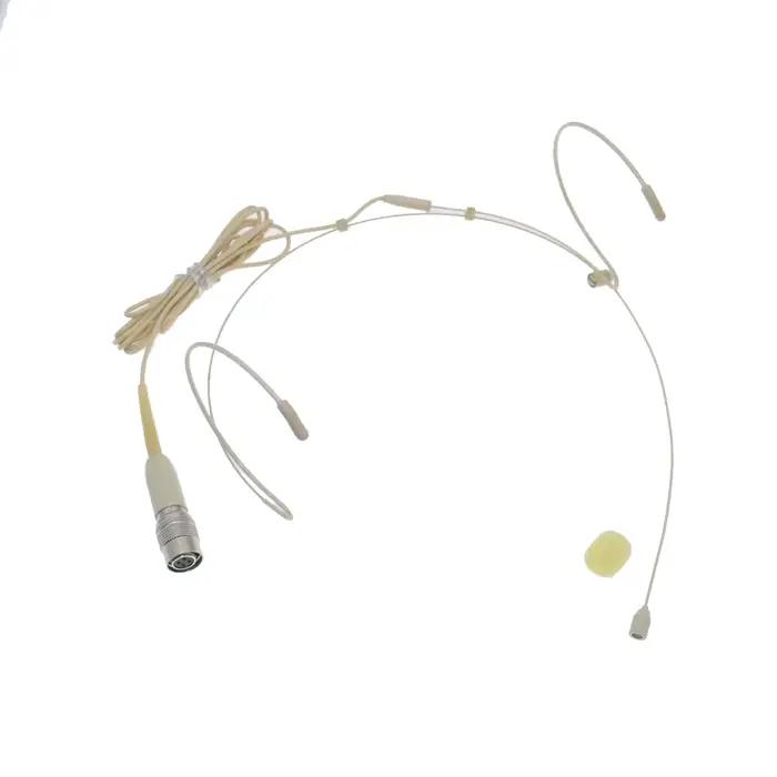 Microphone facial à double oreille pour Audio-Technica, série ATW, BeltPack, sans fil Hirose, prises