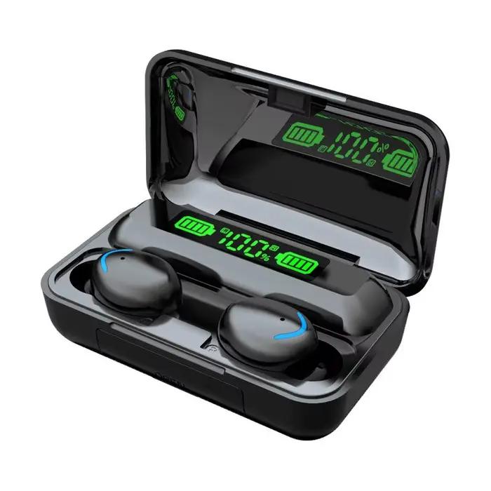 Écouteurs sans fil F9 compatibles Bluetooth 5.0, écouteurs TWS 9D HiFi stéréo, affichage LED, écoute