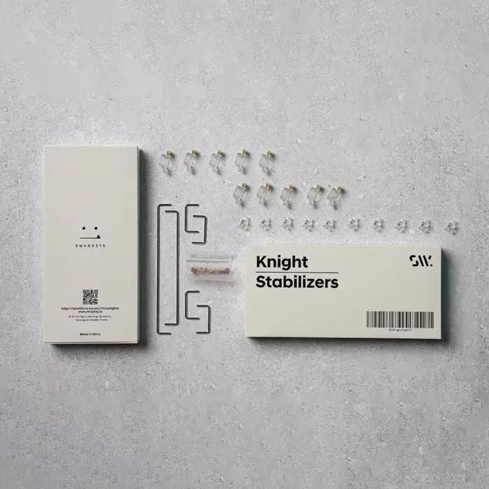 Stabilisateurs de clavier Swsgkeys Knight, personnalisation des switches, plaque fixe pour barre d'e