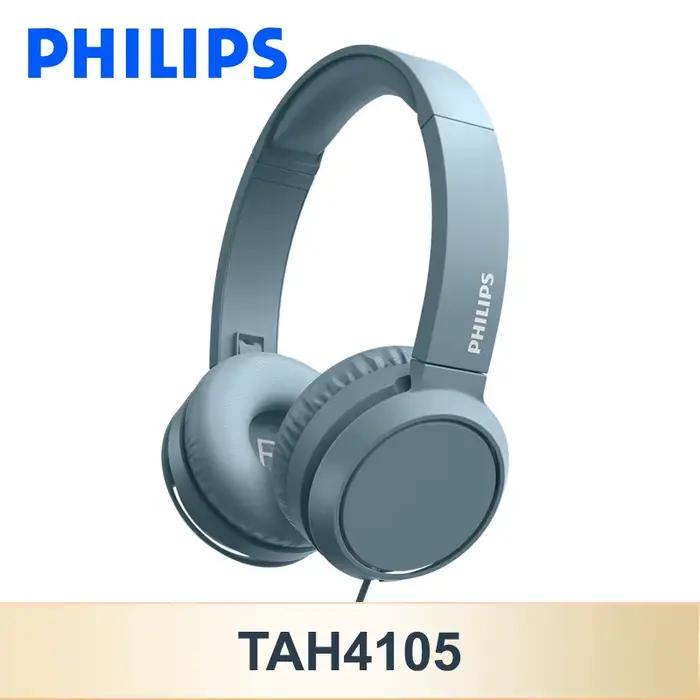Philips TAH4105 filaire 3.5mm écouteur de jeu HiFi stéréo pliant pratique casque cours en ligne éduc