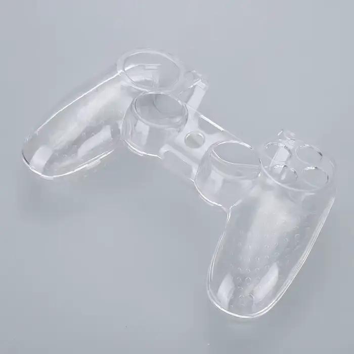 Étui transparent en PC rigide, protection transparente pour manette PS4, solution de rangement, styl