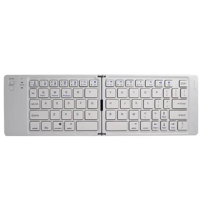 Clavier sans fil pliable, clavier Bluetooth fin, rechargeable, pour Ipad, pour IOS, Android, Windows