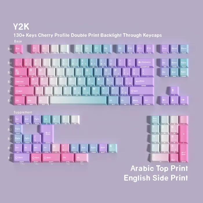 Capuchons de touches de clavier mécaniques, espagnol, français, allemand, coréen, russe, arabe, japo