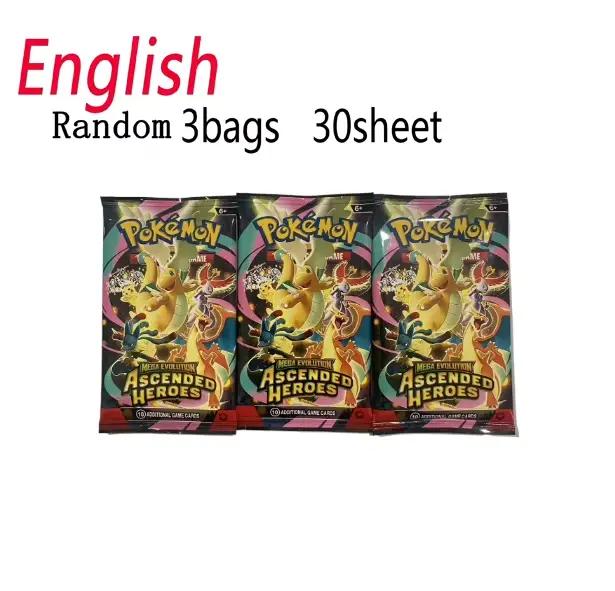 Prismatic Evolutions 30PCS-360Pcs Cartes Pokémon MEGA EVOLUTION ASCENDED Stellar Crown 151 Ultra Pri